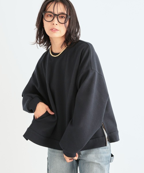 BARNYARDSTORM（バンヤードストーム）の「BARNYARDSTORM / ウールライクZIPプルオーバー（スウェット・レディース・グレー/ネイビー・0/1）」の21枚目の写真