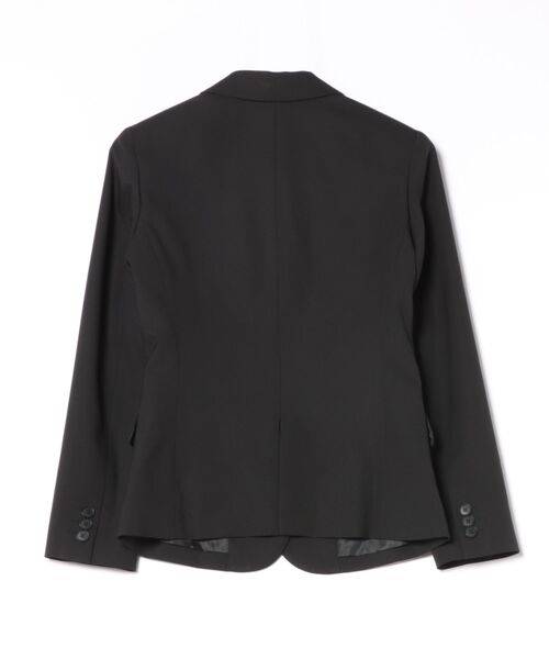 m.f.editorial（エムエフエディトリアル）の「【ストレッチ ウォッシャブル 撥水】m.f.エディトリアルレディース 黒無地2釦ジャケット(セットアップ可能)（スーツジャケット・レディース・ブラック・MEDIUM/LARGE/S/X-LARGE）」の2枚目の写真