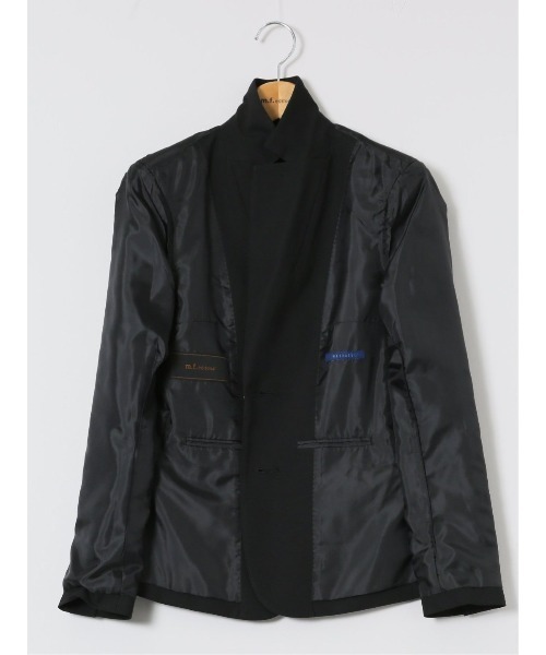 m.f.editorial（エムエフエディトリアル）の「【ストレッチ ウォッシャブル 撥水】m.f.エディトリアルレディース 黒無地2釦ジャケット(セットアップ可能)（スーツジャケット・レディース・ブラック・MEDIUM/LARGE/S/X-LARGE）」の5枚目の写真