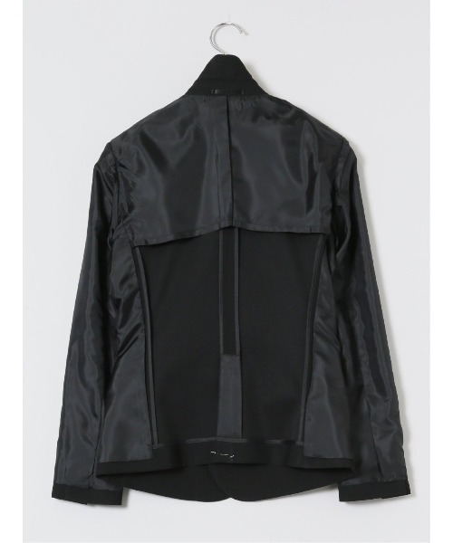 m.f.editorial（エムエフエディトリアル）の「【ストレッチ ウォッシャブル 撥水】m.f.エディトリアルレディース 黒無地2釦ジャケット(セットアップ可能)（スーツジャケット・レディース・ブラック・MEDIUM/LARGE/S/X-LARGE）」の6枚目の写真