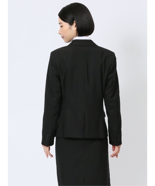 m.f.editorial（エムエフエディトリアル）の「【ストレッチ ウォッシャブル 撥水】m.f.エディトリアルレディース 黒無地2釦ジャケット(セットアップ可能)（スーツジャケット・レディース・ブラック・MEDIUM/LARGE/S/X-LARGE）」の14枚目の写真