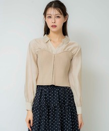 シャツドッキングビスチェニット