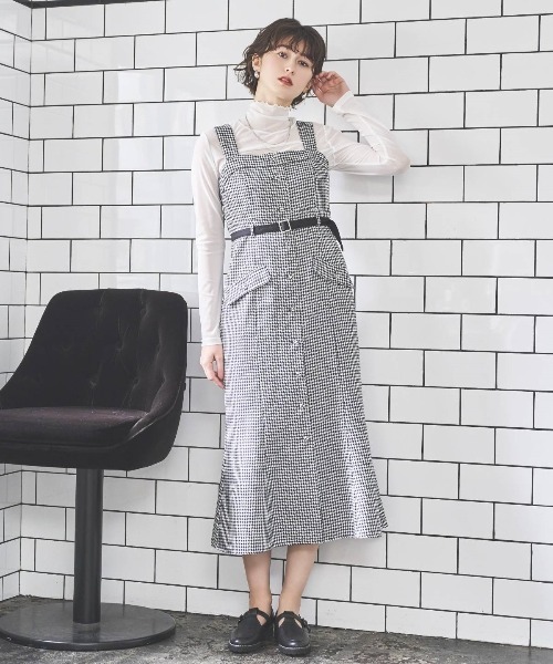 AND COUTURE(アンドクチュール)の「ジャガードジャンスカ(ジャンパースカート・レディース・ブラック系その他/ホワイト系その他/ベージュ系その他・FREE)」の7枚目の写真