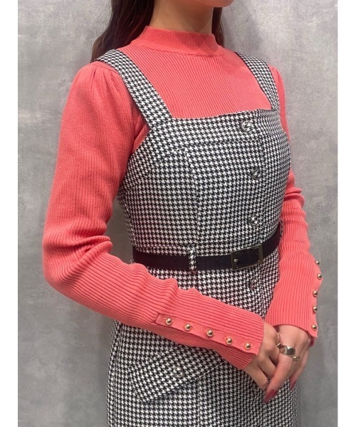 AND COUTURE(アンドクチュール)の「ジャガードジャンスカ(ジャンパースカート・レディース・ブラック系その他/ホワイト系その他/ベージュ系その他・FREE)」の14枚目の写真