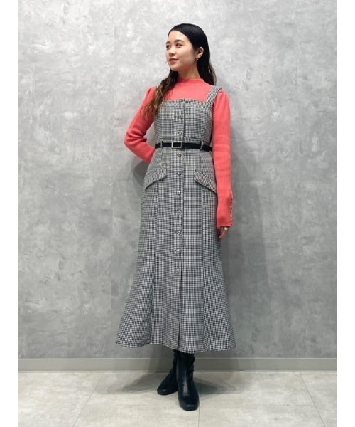 AND COUTURE(アンドクチュール)の「ジャガードジャンスカ(ジャンパースカート・レディース・ブラック系その他/ホワイト系その他/ベージュ系その他・FREE)」の15枚目の写真