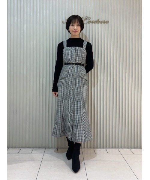 AND COUTURE(アンドクチュール)の「ジャガードジャンスカ(ジャンパースカート・レディース・ブラック系その他/ホワイト系その他/ベージュ系その他・FREE)」の17枚目の写真