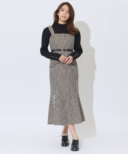 AND COUTURE(アンドクチュール)の「ジャガードジャンスカ(ジャンパースカート・レディース・ブラック系その他/ホワイト系その他/ベージュ系その他・FREE)」の13枚目の写真
