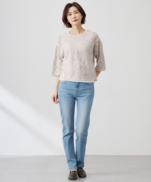 J.PRESS(ジェイプレス)の「【洗える】リブ ノースリーブ カットソー(タンクトップ・レディース・ホワイト系/ブラック系/ライトグレー系・LARGE/MEDIUM)」の20枚目の写真