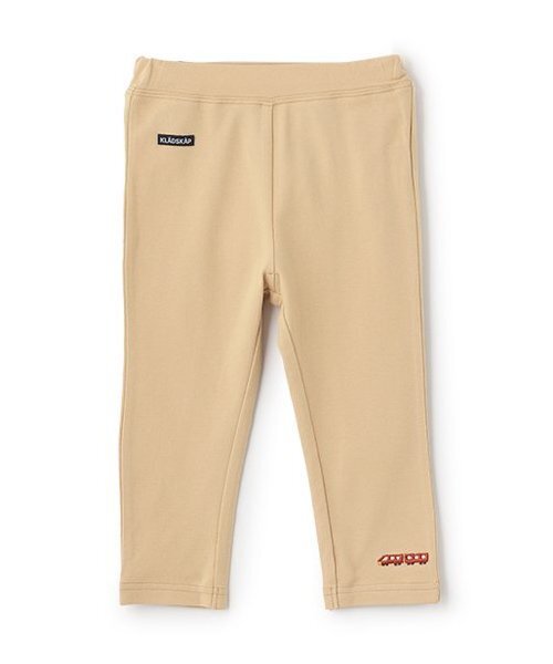 kladskap（クレードスコープ）の「電車刺しゅうロング丈レギパン（レギンス/スパッツ・キッズ・ネイビー/ベージュ・100cm/110cm/90cm/80ｃｍ）」の2枚目の写真