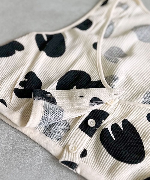 MARKEY'S（マーキーズ）の「総柄ワッフルショートタンクトップ（タンクトップ・キッズ・ブラック/ブラウン/ライトグリーン/ピンク・LL/S/M/L）」の12枚目の写真