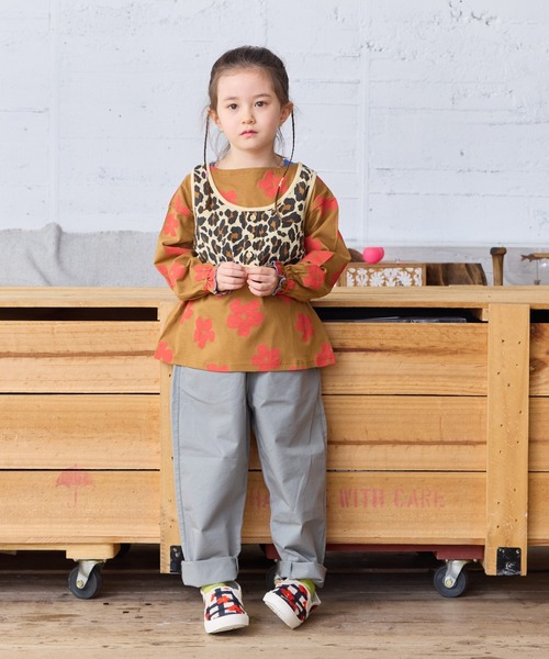 MARKEY'S（マーキーズ）の「総柄ワッフルショートタンクトップ（タンクトップ・キッズ・ブラック/ブラウン/ライトグリーン/ピンク・LL/S/M/L）」の10枚目の写真