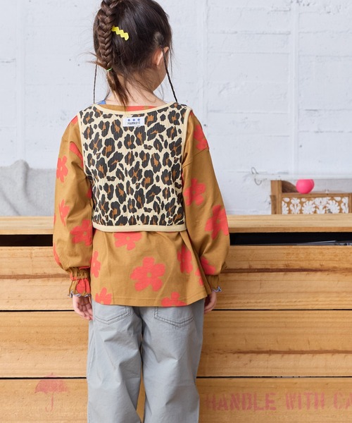 MARKEY'S（マーキーズ）の「総柄ワッフルショートタンクトップ（タンクトップ・キッズ・ブラック/ブラウン/ライトグリーン/ピンク・LL/S/M/L）」の9枚目の写真