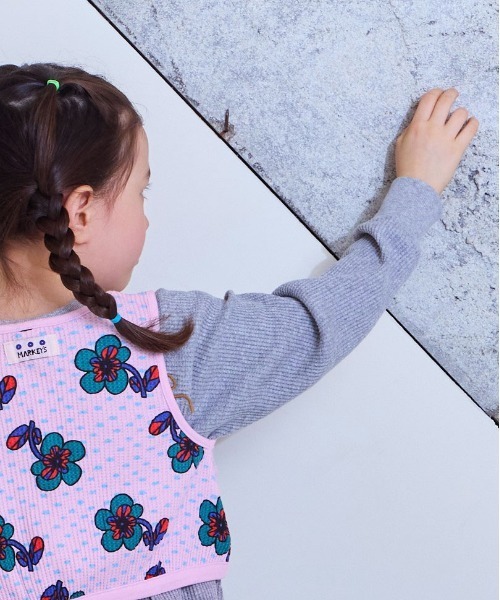 MARKEY'S（マーキーズ）の「総柄ワッフルショートタンクトップ（タンクトップ・キッズ・ブラック/ブラウン/ライトグリーン/ピンク・LL/S/M/L）」の7枚目の写真