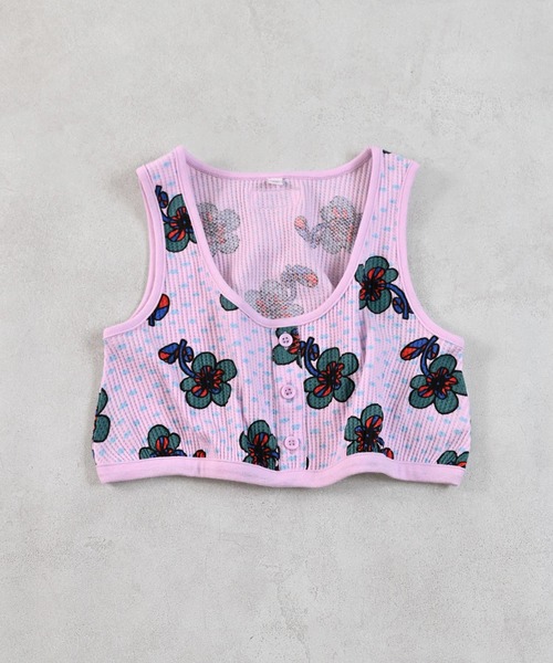 MARKEY'S（マーキーズ）の「総柄ワッフルショートタンクトップ（タンクトップ・キッズ・ブラック/ブラウン/ライトグリーン/ピンク・LL/S/M/L）」の8枚目の写真