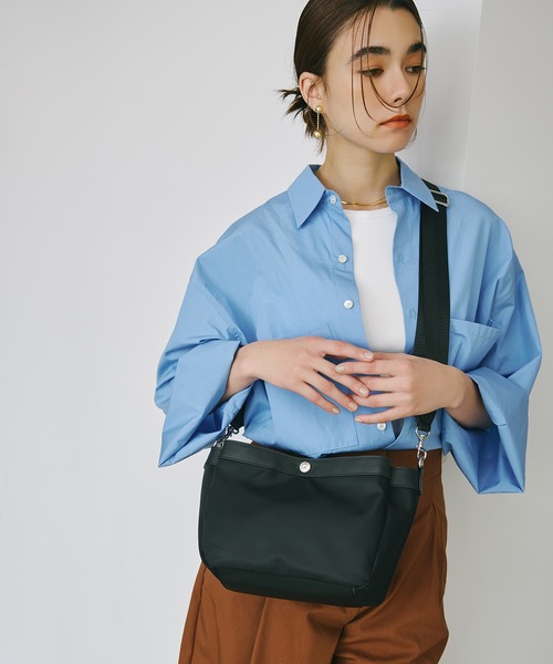 Breath TOPKAPI防水ナイロン レザーコンビ ショルダーバッグ Breath TOPKAPI】防水ナイロン レザーコンビ ショルダーバッグ