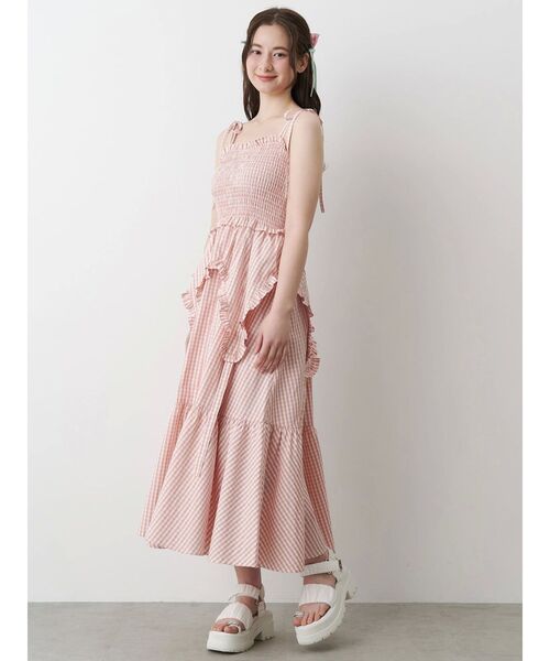 ★MANGOMANYPLEASE★ BLOSSOM SHIRRING ONE PIECE_CREAM BLOSSOM SHIRRING ONE PIECE_CREAM - mangomanyplease