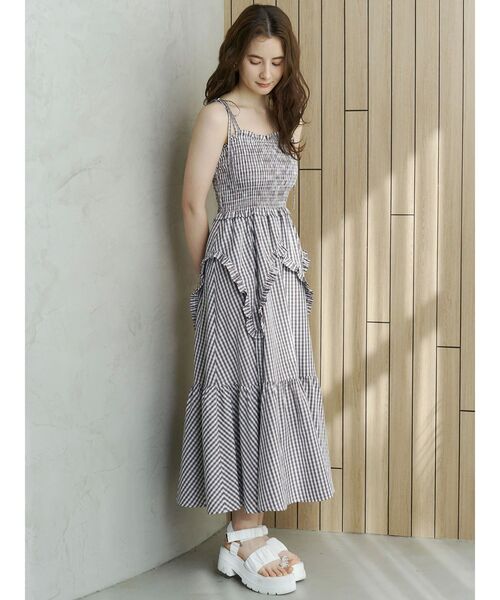 ❤️美品　#horngarment #ワンピース HOUGA｜《手洗い可》アシンメトリードレープシャツワンピース