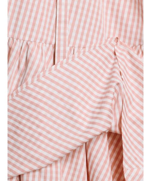 CALNAMUR(カルナムール)の「GINGHAM SHIRRING GATHER OP/ギンガムシャーリングギャザーワンピース(ワンピース・レディース・ブラック/ピンク・FREE)」の14枚目の写真