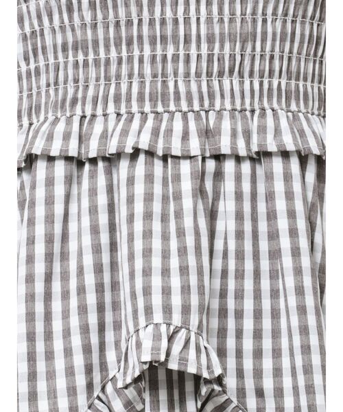 CALNAMUR(カルナムール)の「GINGHAM SHIRRING GATHER OP/ギンガムシャーリングギャザーワンピース(ワンピース・レディース・ブラック/ピンク・FREE)」の5枚目の写真