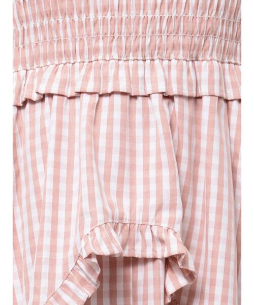 CALNAMUR(カルナムール)の「GINGHAM SHIRRING GATHER OP/ギンガムシャーリングギャザーワンピース(ワンピース・レディース・ブラック/ピンク・FREE)」の6枚目の写真