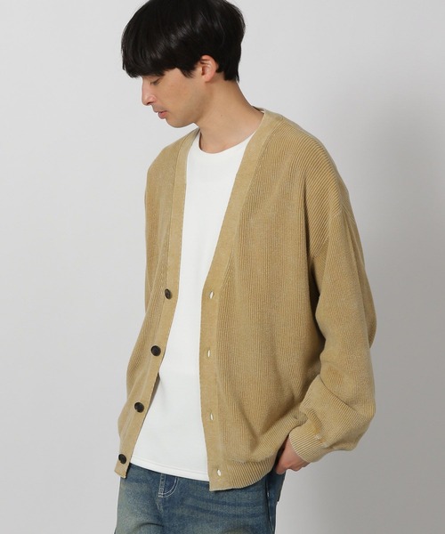 LAKOLE（ラコレ）の「フェードニットカーディガン / 287221（カーディガン/ボレロ・メンズ・マスタード/チャコール/ブルー・LARGE/MEDIUM）」の3枚目の写真