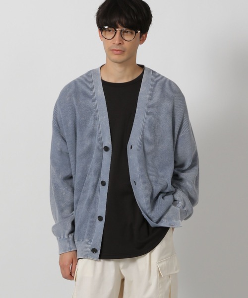 LAKOLE（ラコレ）の「フェードニットカーディガン / 287221（カーディガン/ボレロ・メンズ・マスタード/チャコール/ブルー・LARGE/MEDIUM）」の8枚目の写真