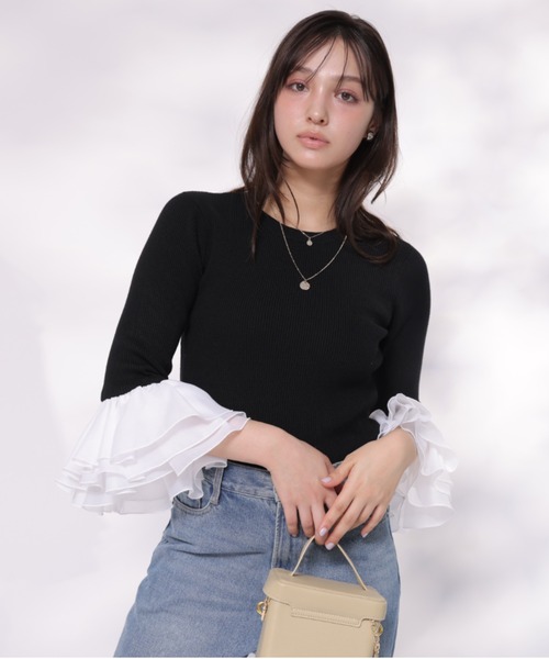 Rirandture（リランドチュール）の「ボリュームラッフルスリーブニット