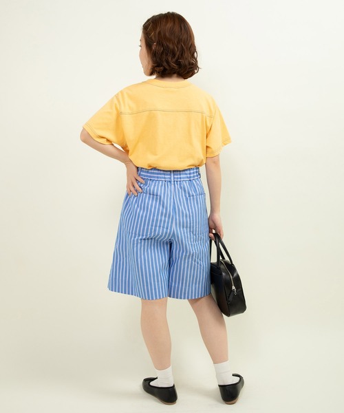 CHILD WOMAN(チャイルドウーマン)の「☆オックスストライプ 後ろゴムハーフパンツ(その他パンツ・レディース・ブルー・FREE)」の13枚目の写真