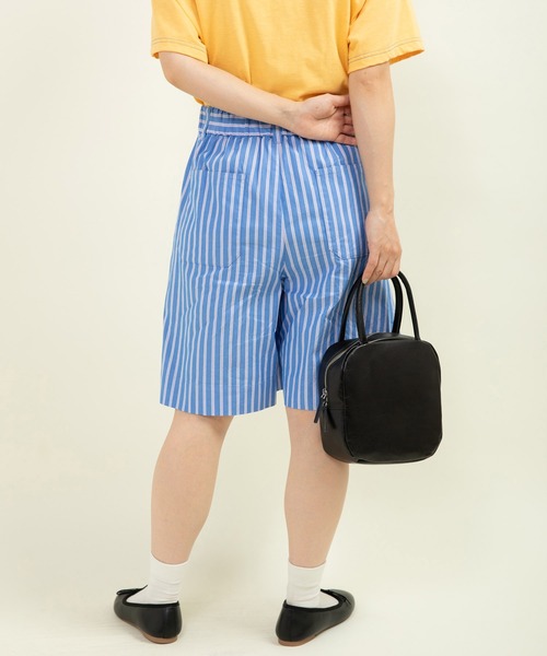 CHILD WOMAN(チャイルドウーマン)の「☆オックスストライプ 後ろゴムハーフパンツ(その他パンツ・レディース・ブルー・FREE)」の10枚目の写真