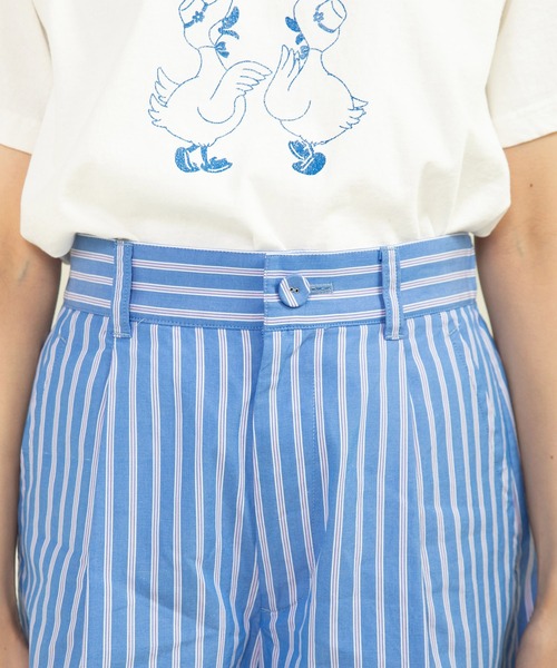 CHILD WOMAN(チャイルドウーマン)の「☆オックスストライプ 後ろゴムハーフパンツ(その他パンツ・レディース・ブルー・FREE)」の18枚目の写真