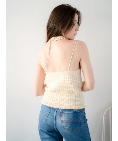 Ungrid（アングリッド）の「ホルターネックデザインニット（タンクトップ・レディース・アイボリー/レッド/ブラック・FREE）」の15枚目の写真