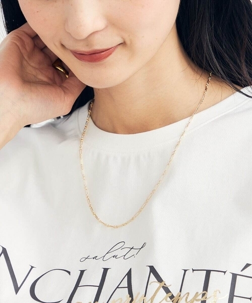 a.v.v(アーヴェヴェ)の「スクエアチェーンミドルネックレス(ネックレス・レディース・ゴールド/シルバー・38)」の2枚目の写真