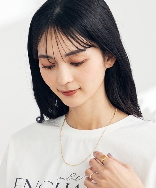 a.v.v(アーヴェヴェ)の「スクエアチェーンミドルネックレス(ネックレス・レディース・ゴールド/シルバー・38)」の3枚目の写真