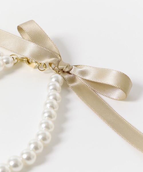 SMELLY（スメリー）の「『WEB/一部店舗限定』パールリボンアンクレット（アンクレット・レディース・ベージュ/ブラック・-）」の18枚目の写真