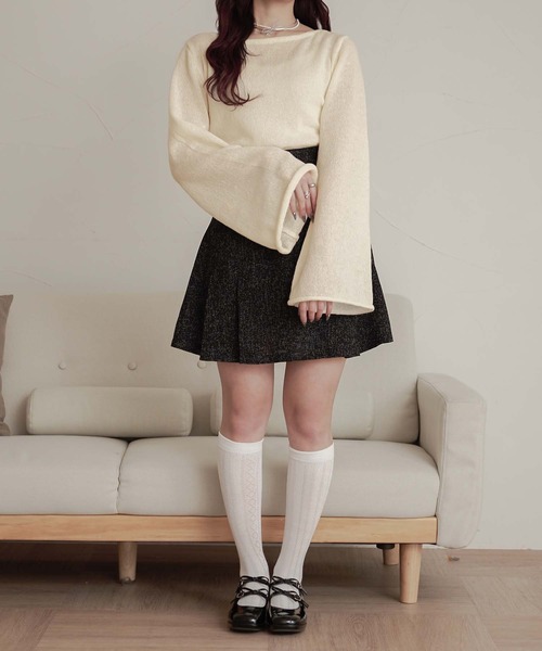 Ambre Neige（アンブルネージュ）の「back ribbon sheer knit / バックリボンシアーニット（ニット/セーター・レディース・アイボリー/ピンク/ライトグリーン・FREE）」の5枚目の写真
