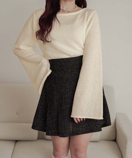 Ambre Neige（アンブルネージュ）の「back ribbon sheer knit / バックリボンシアーニット（ニット/セーター・レディース・アイボリー/ピンク/ライトグリーン・FREE）」の10枚目の写真