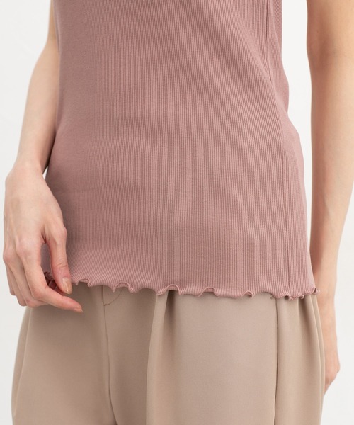 Honeys（ハニーズ）の「【ＵＶカット・吸水速乾】カップ付レースタンクトップ（タンクトップ・レディース・オフホワイト/ブラック/ネイビー/ピンク/サックスブルー・L/LL/M/S）」の21枚目の写真