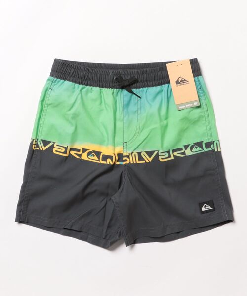 Quiksilver（クイックシルバー）の「EVERYDAY WORDBLOCK V/クイックシルバーキッズウエストゴムサーフトランクス・ボードショーツ・バギーショーツ(水着)（水着・キッズ・ブルー/ブラック/グリーン/オレンジ・130/140/150/160）」の3枚目の写真