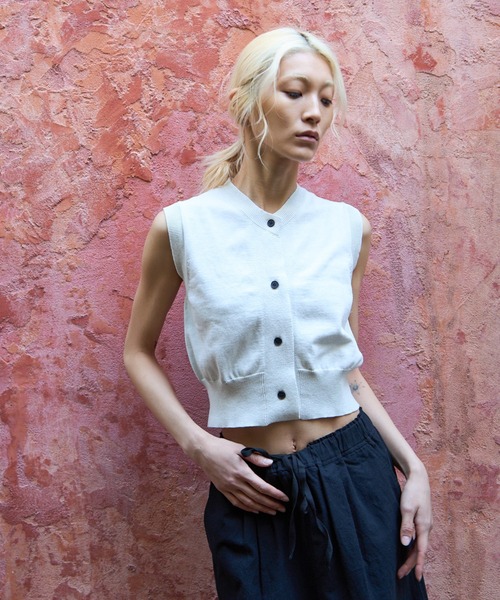 paradigm（パラダイム）の「【paradigm】コットンニットコンパクトベスト（ベスト・レディース・アイボリー/ブラック/グレー・SMALL/MEDIUM）」の13枚目の写真