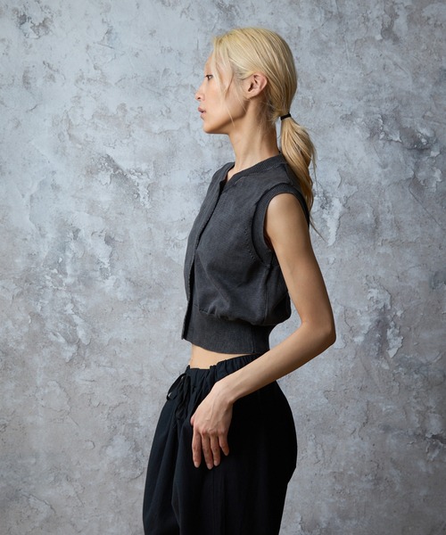 paradigm（パラダイム）の「【paradigm】コットンニットコンパクトベスト（ベスト・レディース・アイボリー/ブラック/グレー・SMALL/MEDIUM）」の15枚目の写真