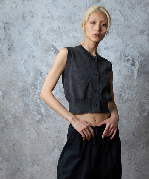 paradigm（パラダイム）の「【paradigm】コットンニットコンパクトベスト（ベスト・レディース・アイボリー/ブラック/グレー・SMALL/MEDIUM）」の18枚目の写真