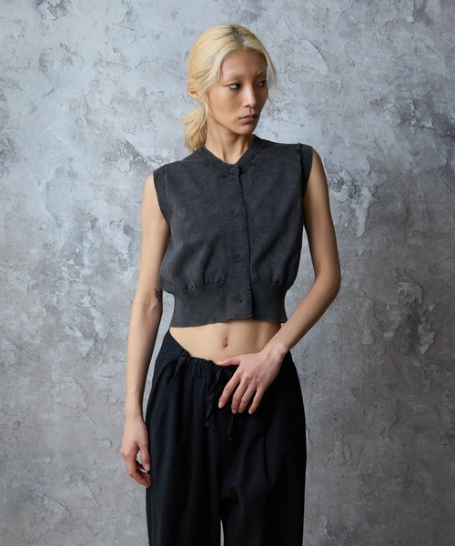 paradigm（パラダイム）の「【paradigm】コットンニットコンパクトベスト（ベスト・レディース・アイボリー/ブラック/グレー・SMALL/MEDIUM）」の14枚目の写真