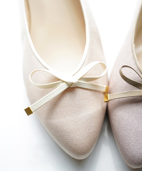 chocolates(チョコラテス)の「晴雨兼用 ポインテッドトゥ サテンバレエパンプス【日本製】(バレエシューズ・レディース・ブラック/グレイッシュベージュ/ピンクベージュ・22cm/22.5cm/23cm/23.5cm/24cm/24.5cm/25cm)」の18枚目の写真