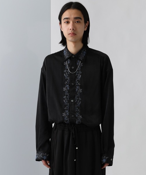 HARE（ハレ）の「【TSUYA SET UP対応】フロントシシュウシャツ(HARE)（シャツ/ブラウス・メンズ・ブラック/グレー/ブルー・FREE）」の2枚目の写真