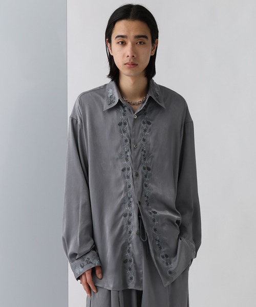 HARE（ハレ）の「【TSUYA SET UP対応】フロントシシュウシャツ(HARE)（シャツ/ブラウス・メンズ・ブラック/グレー/ブルー・FREE）」の13枚目の写真