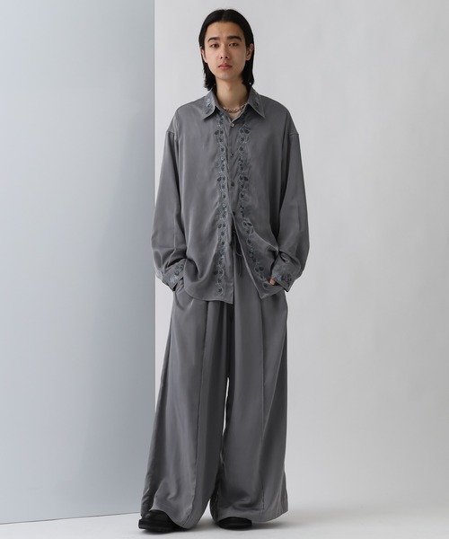 HARE（ハレ）の「【TSUYA SET UP対応】フロントシシュウシャツ(HARE)（シャツ/ブラウス・メンズ・ブラック/グレー/ブルー・FREE）」の8枚目の写真