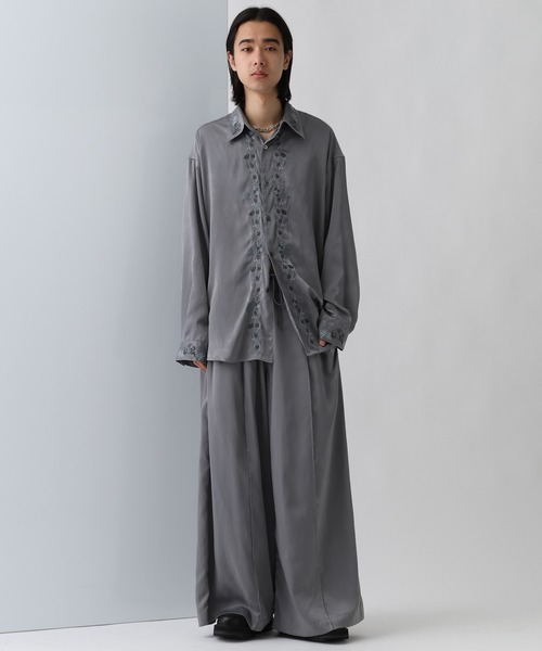 HARE（ハレ）の「【TSUYA SET UP対応】フロントシシュウシャツ(HARE)（シャツ/ブラウス・メンズ・ブラック/グレー/ブルー・FREE）」の9枚目の写真