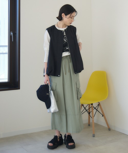 Paradise Picnic（パラダイスピクニック）の「Dignite Collier バルーンジレ（ベスト・レディース・ブラック/ホワイト/レッド・FREE）」の7枚目の写真