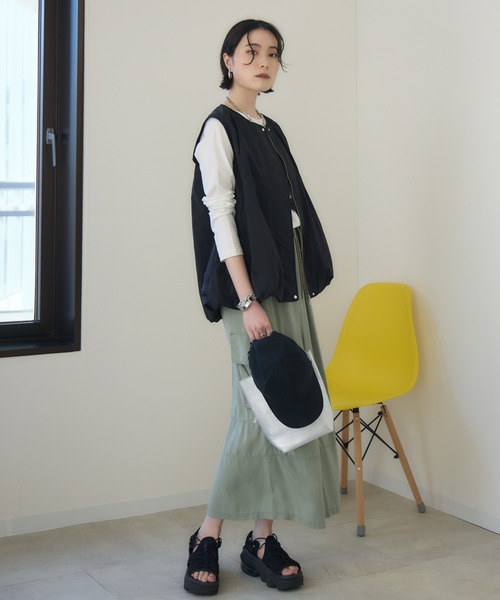 Paradise Picnic（パラダイスピクニック）の「Dignite Collier バルーンジレ（ベスト・レディース・ブラック/ホワイト/レッド・FREE）」の4枚目の写真