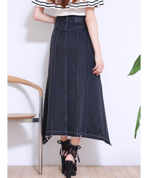 EATME（イートミー）の「FRONTスリットロングデニムスカート（デニムスカート・レディース・ブラック/ライトブルー・SMALL/MEDIUM）」の14枚目の写真